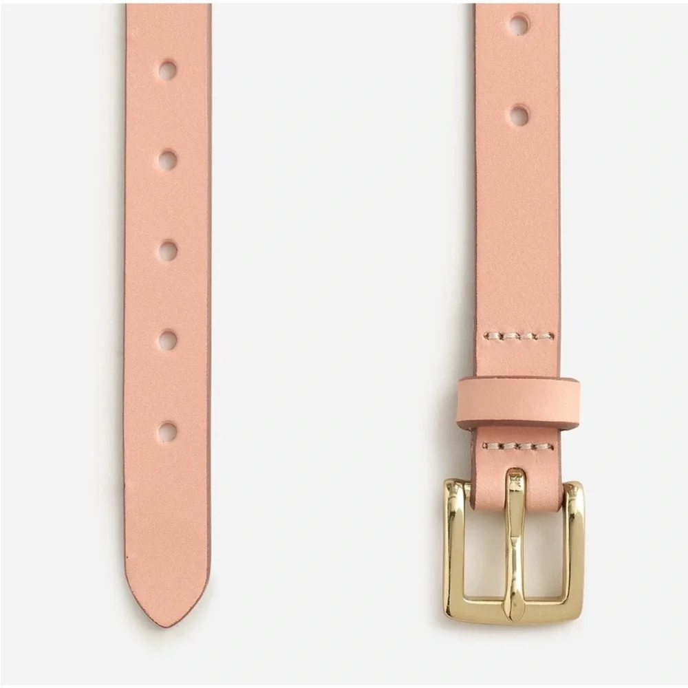J.Crew Perforated Italian leather belt In‎ Blush Size XS Small - Picture 2 of 6